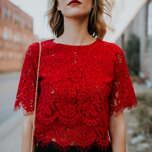 2019 Red Loose Blouse Women Short Sleeve Tops Shirt Casual Lace Tops Shirt Fashion Women Ladies Clothing Tops