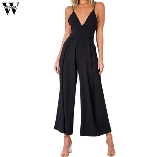 Womail bodysuit Women Summer Fashion Boho V Neck Backless Jumpsuit Clubwear Bodycon Playsuit Romper Casual NEW dropship M7